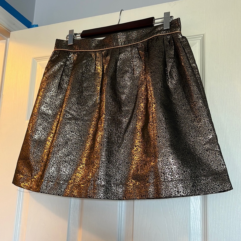 Black and gold dressy mini skirt
